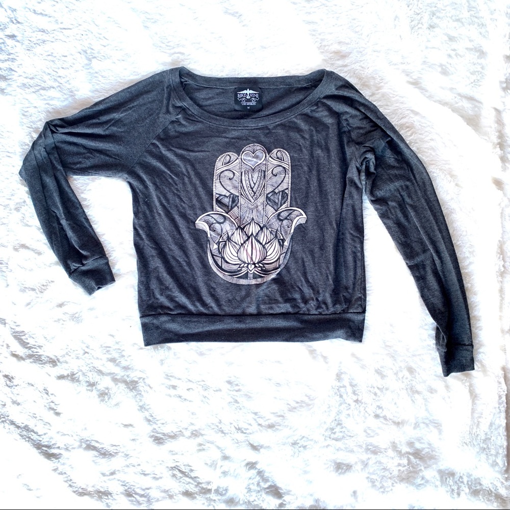 Yoga Graphic slub comfy sweatshirt
